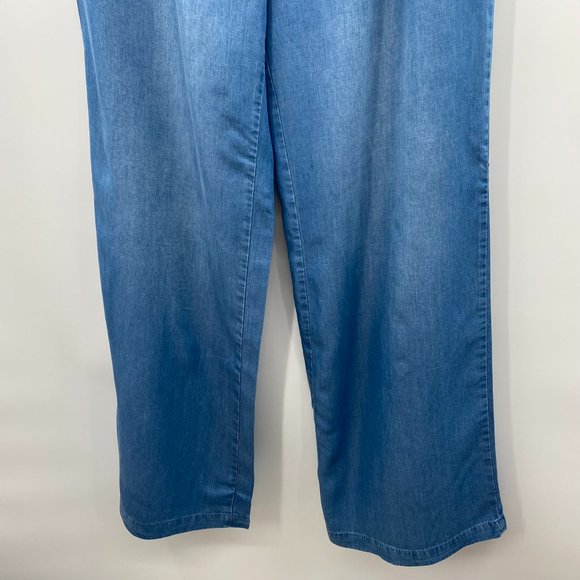 MERONA FLAIR BOTTOM PANTS BLUE WOMENS LARGE - Picture 2 of 7